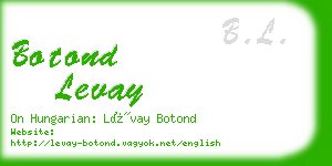 botond levay business card